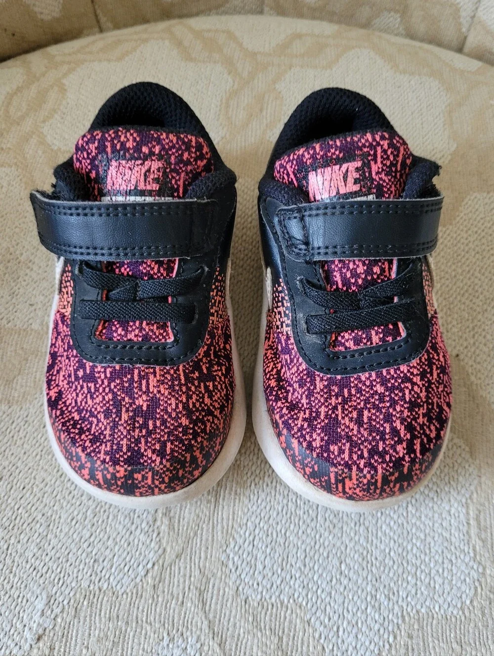 NIKE FLEX CONTACT SNEAKERS PINK BLACK TODDLER LITTLE KIDS SIZE 6 - Picture 2 of 13